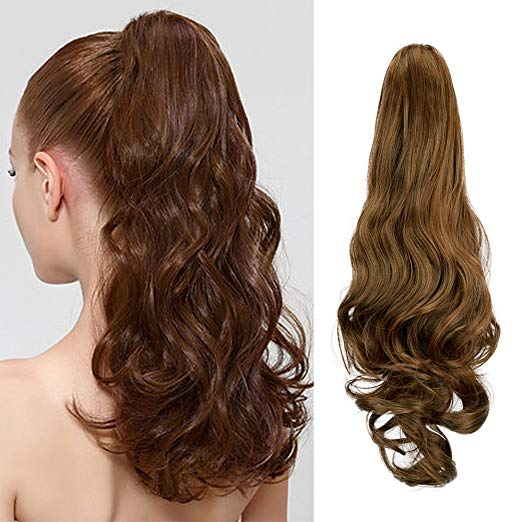 20〞Claw Ponytail Clip in Hair Extensions Hairpiece Synthetic Light Curly Soft Silky Nature Looking Heat-Resisting Different Colors for Women Fashion and Beauty-2/30# 20〞Claw Ponytail Clip in Hair Extensions Hairpiece Synthetic Light Curly Soft Silky Nature Looking Heat-Resisting Different Colors for Women Fashion and Beauty-2/30#